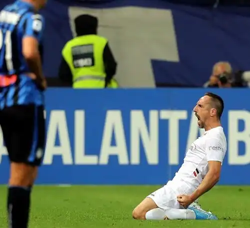 Fiorentina ultima: non basta Ribery, pari Atalanta al 95′