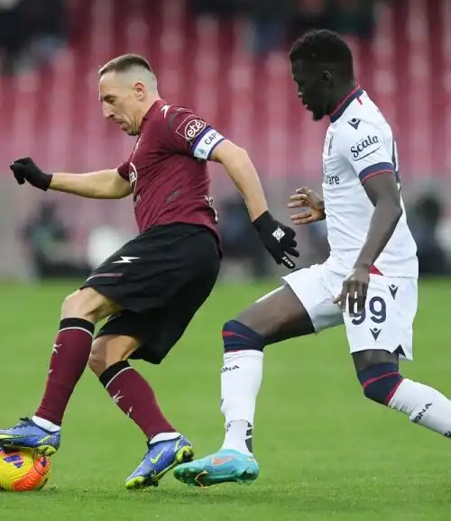 Salernitana, pareggio in rimonta contro il Bologna