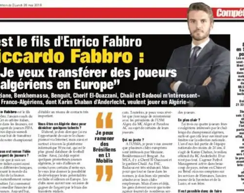 Un nuovo Fabbro per l’Algeria
