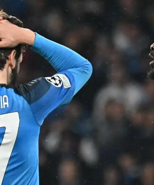 Rigore per il Napoli: Kvaratskhelia imita Giroud, azzurri eliminati dalla Champions. Le foto