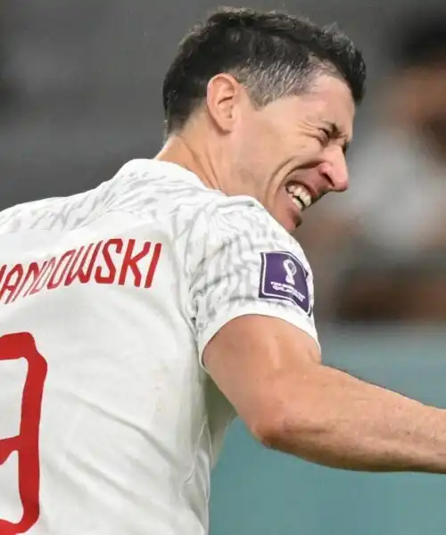 Robert Lewandowski: prima il gol, poi le lacrime. Le foto