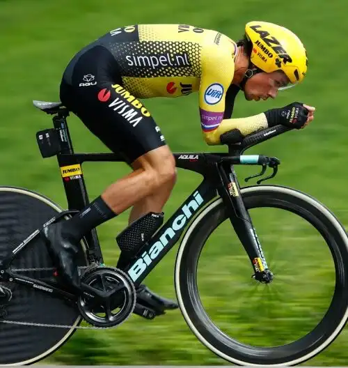 Giro: Roglic domina la crono, resiste Nibali