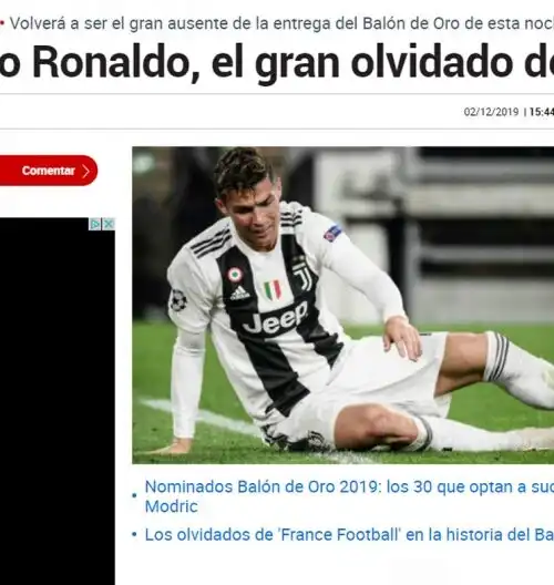 Il flop di Cristiano Ronaldo non passa inosservato