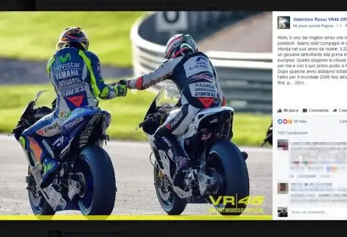 Valentino Rossi non dimentica Nicky Hayden