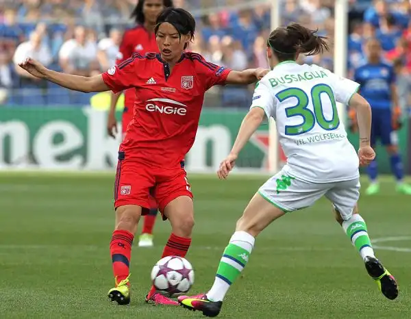 A Reggio Emilia la giocatrice giapponese ha segnato dal dischetto il gol decisivo per la vittoria della Women's Champions League del Lione.