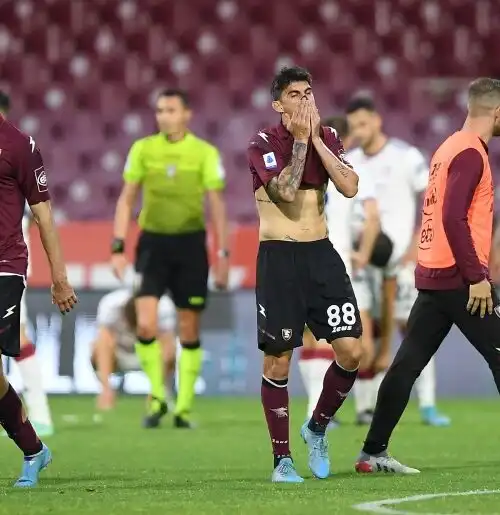 Serie A, Salernitana beffata: il Cagliari pareggia all’ultimo