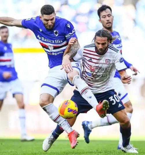 Tre gol e un’espulsione: il Cagliari manda ko la Sampdoria