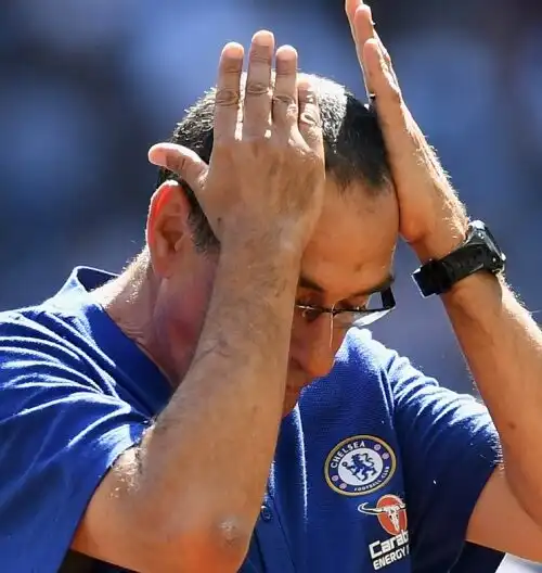 Courtois, Sarri perde la pazienza
