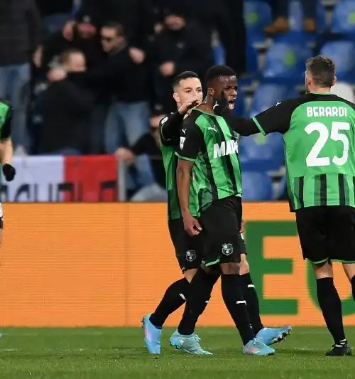 Serie A, il Sassuolo batte in volata la Fiorentina