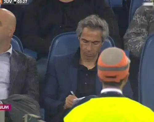 Paulo Sousa assiste a Roma-Juve e prende appunti