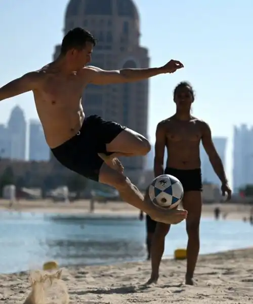 Spettacolo a Doha: le foto dello show in spiaggia
