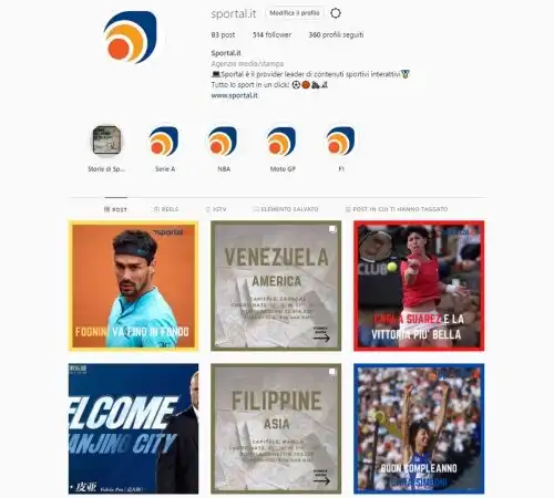 Sportal.it si è trasformato su Instagram