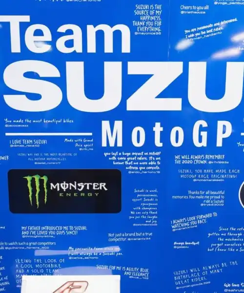 MotoGp, Suzuki: splendida iniziativa per l’ultimo appuntamento della stagione