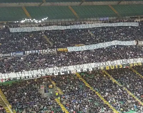 Inter, la Curva Nord attacca squadra e società