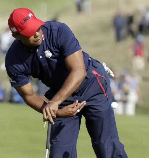 Tiger Woods condivide la sua gioia con i fan