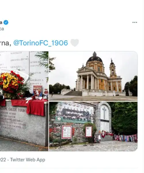 Il Benfica rende onore al ‘Grande Torino’