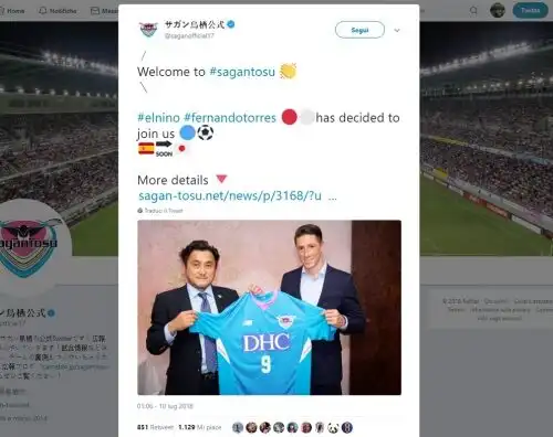 Fernando Torres spiazza tutti