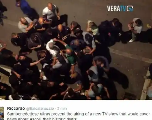 Ultras Samb, picchetto contro un giornalista