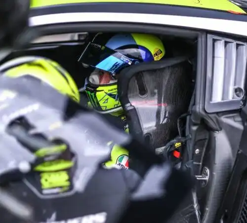 Valentino Rossi al lavoro verso Brands Hatch