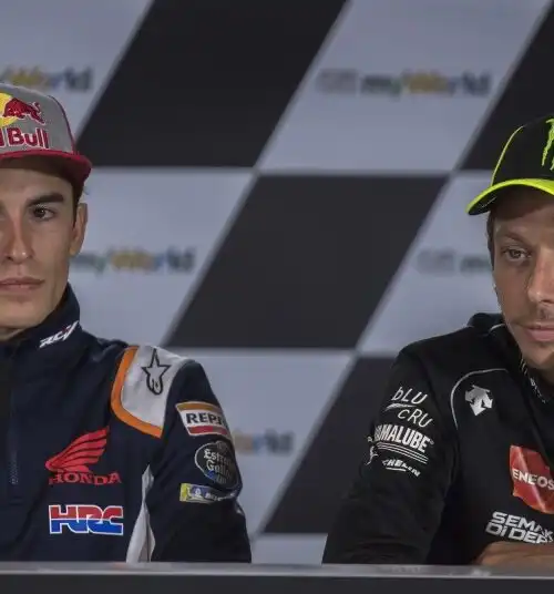 Valentino Rossi – Marc Marquez, scambio di battute in conferenza