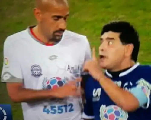 Maradona-Veron: lite misteriosa alla Partita della Pace