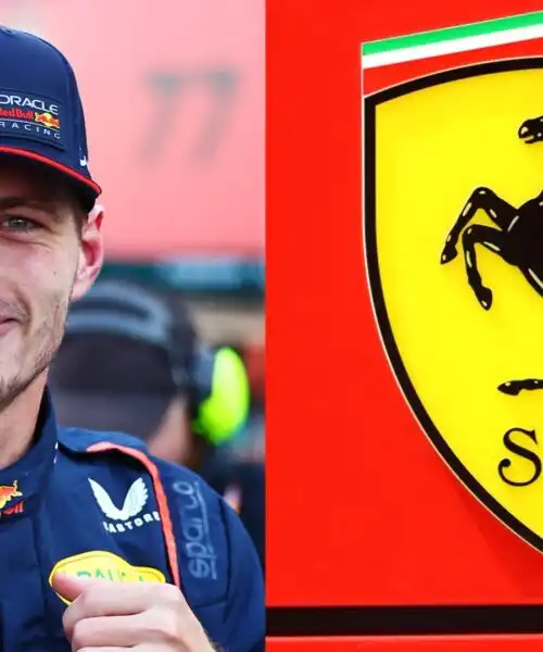 Max Verstappen a sorpresa al volante di una Ferrari: blitz al Mugello