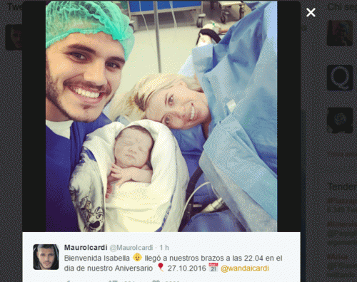 Wanda e Icardi di nuovo genitori