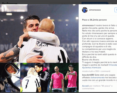 Zaza triste: “Ciao Alvaro, compagno di vita”
