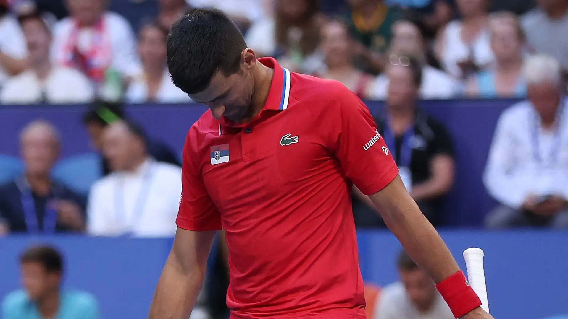 Numerose le smorfie di dolore del campione slavo
