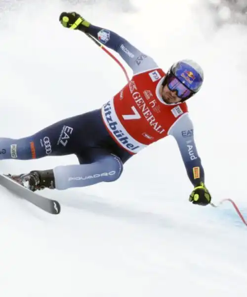 Dominik Paris sul podio nella discesa di Kitzbuehel. Fuori dalla Top 10 Florian Schieder