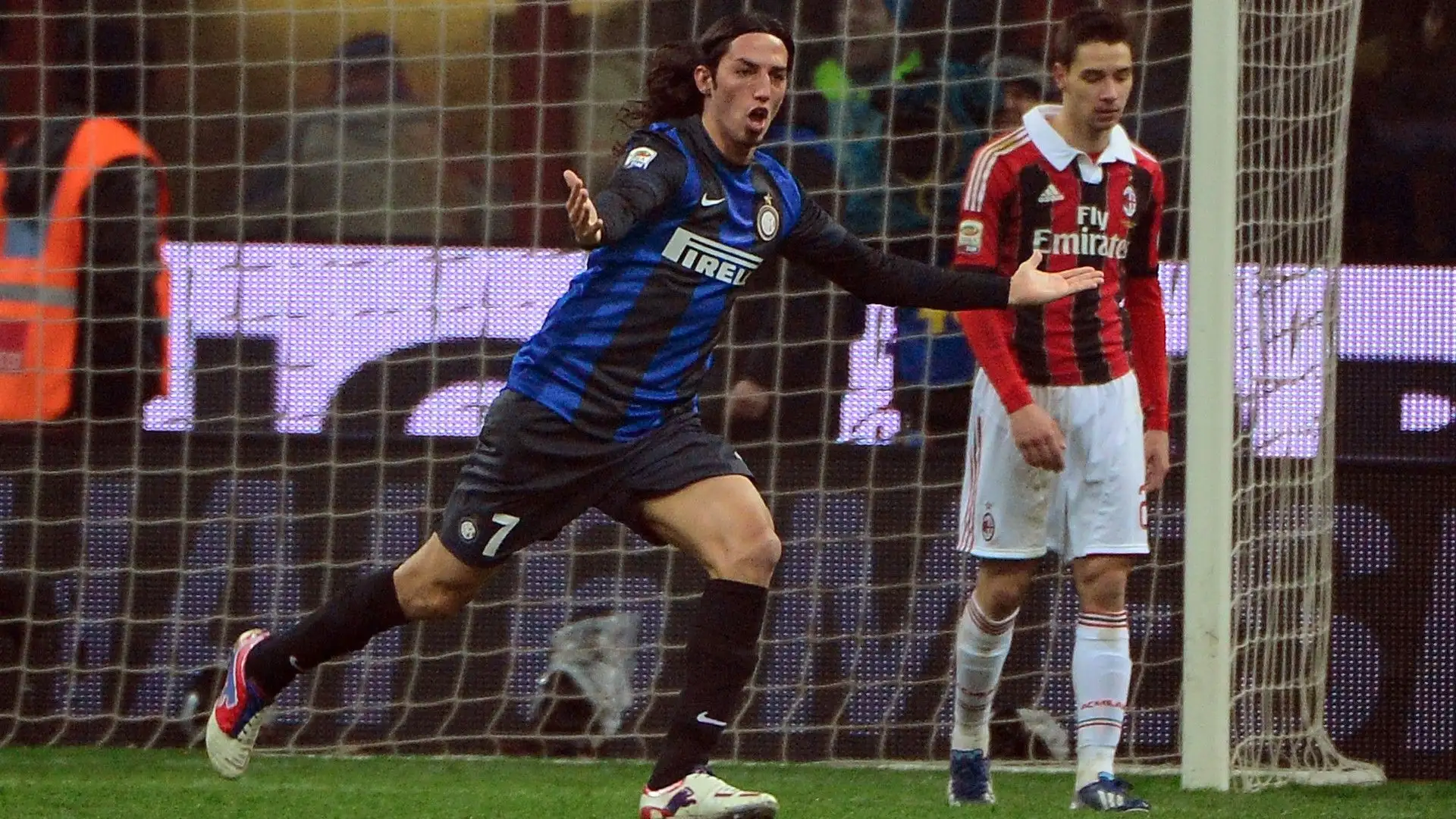 Una rete peraltro non banale, segnata nel derby contro il Milan del 24 febbraio 2013 (1-1 il risultato finale, di El Shaarawy la rete rossonera)
