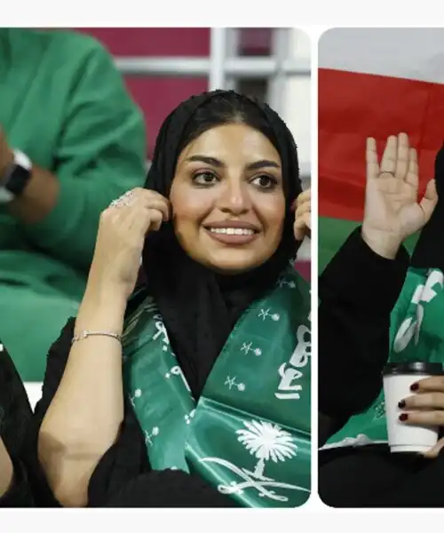 Non mancano a Doha le tifose dell’Arabia Saudita: le foto