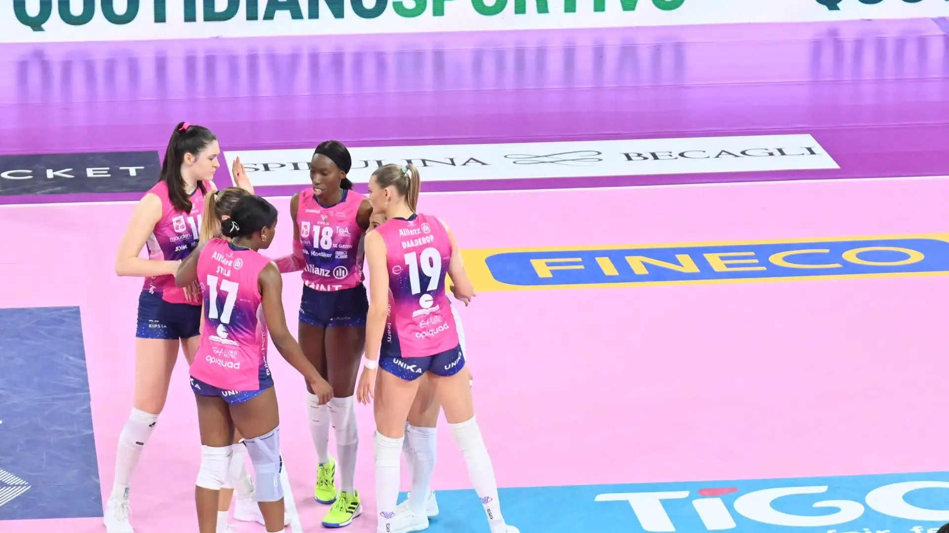 L'Allianz Vero Volley ha vinto a Firenze con Scandicci.
