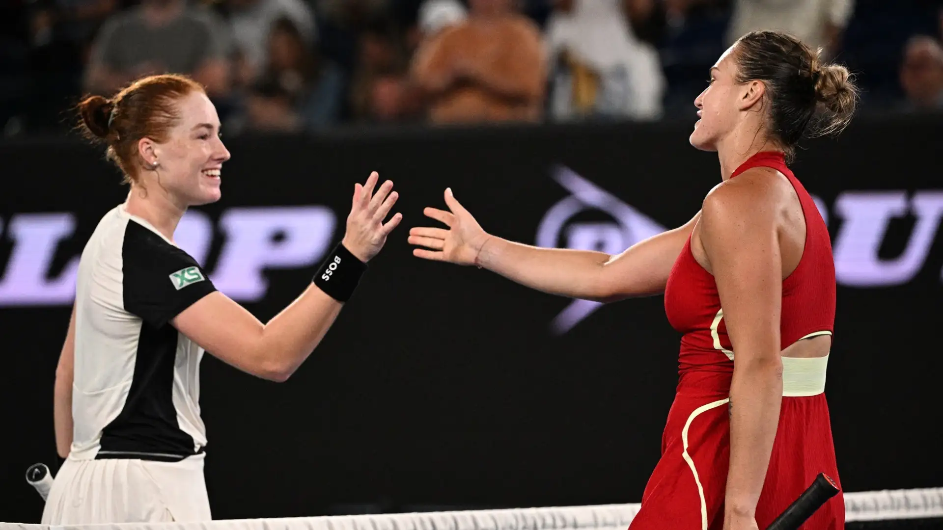 La Sabalenka ha vinto per 6-1 il secondo set, chiudendo la partita in 55 minuti