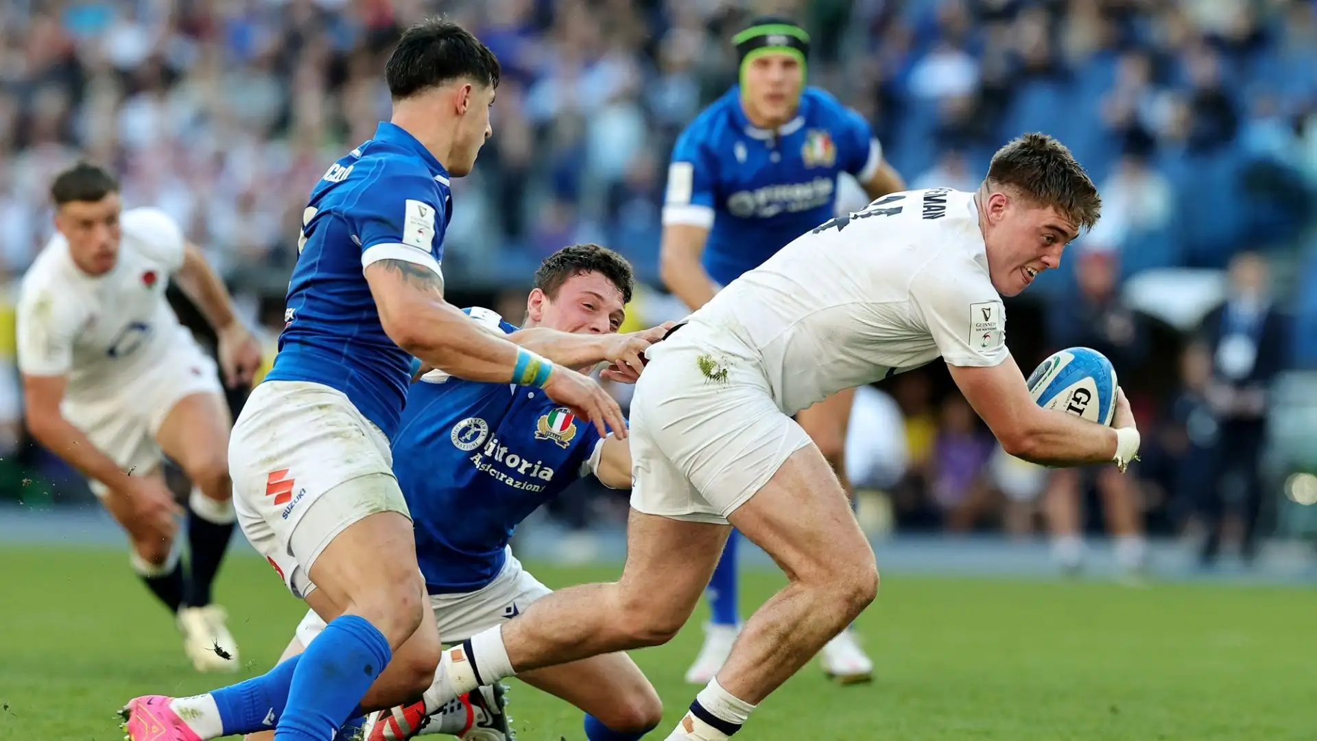 Gli ospiti sono rientrati in partita con la meta di Daly ma l'Italia ha in seguito nuovamente allungato con la meta di Allan