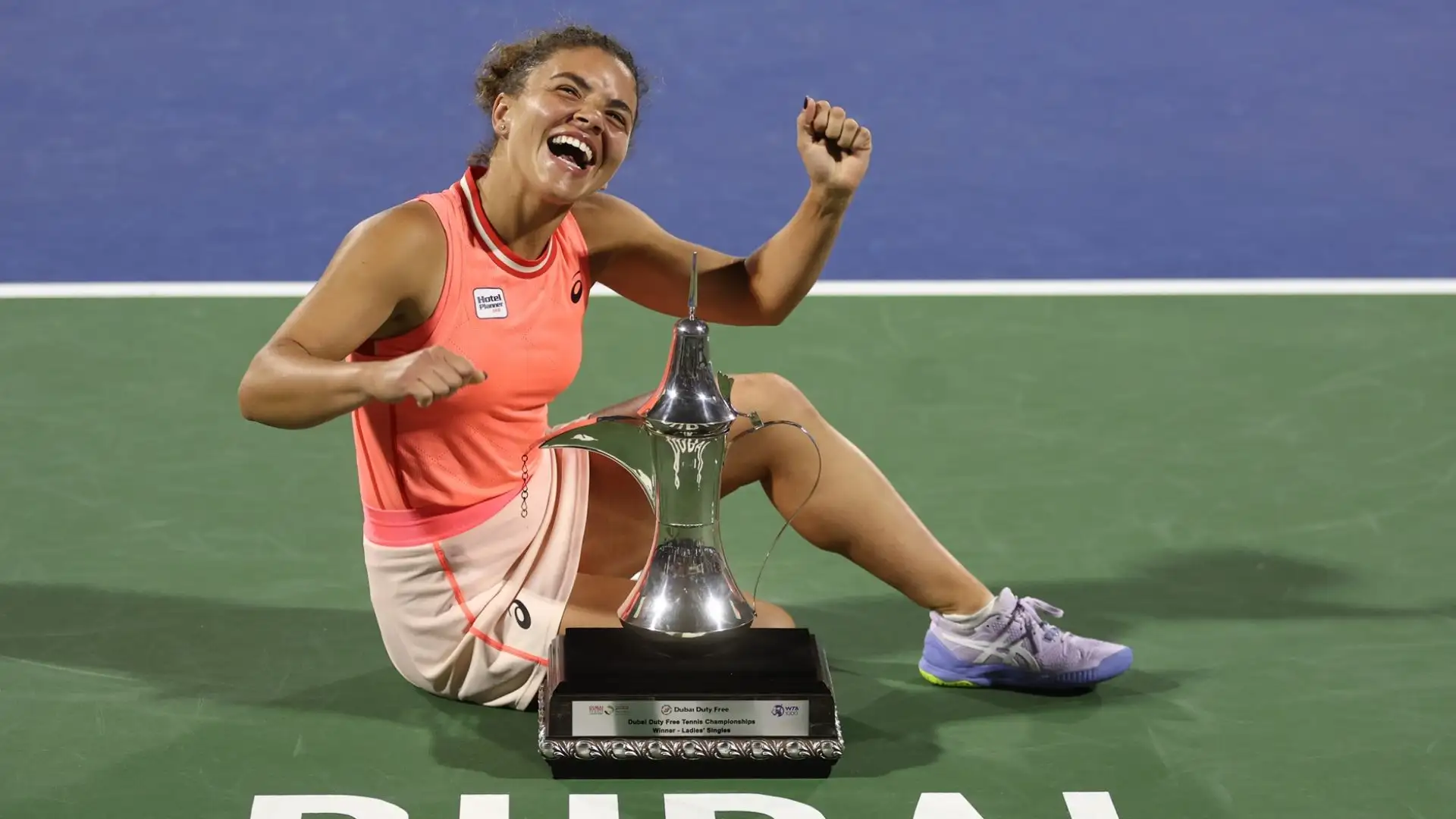 La tennista toscana ha vissuto a Dubai la serata più bella della sua carriera