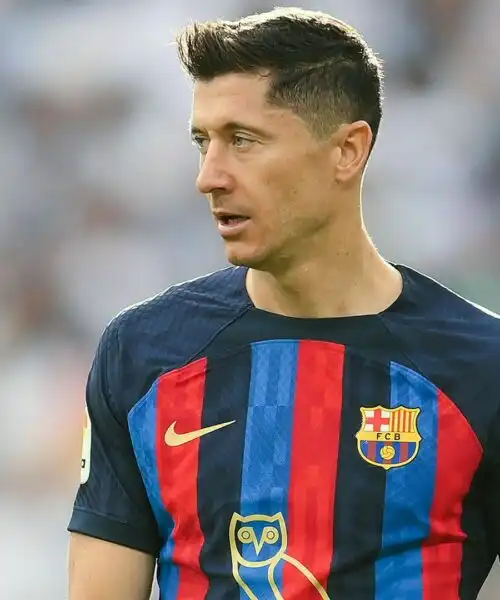 Lewandowski, messaggio chiaro al Barcellona. Foto