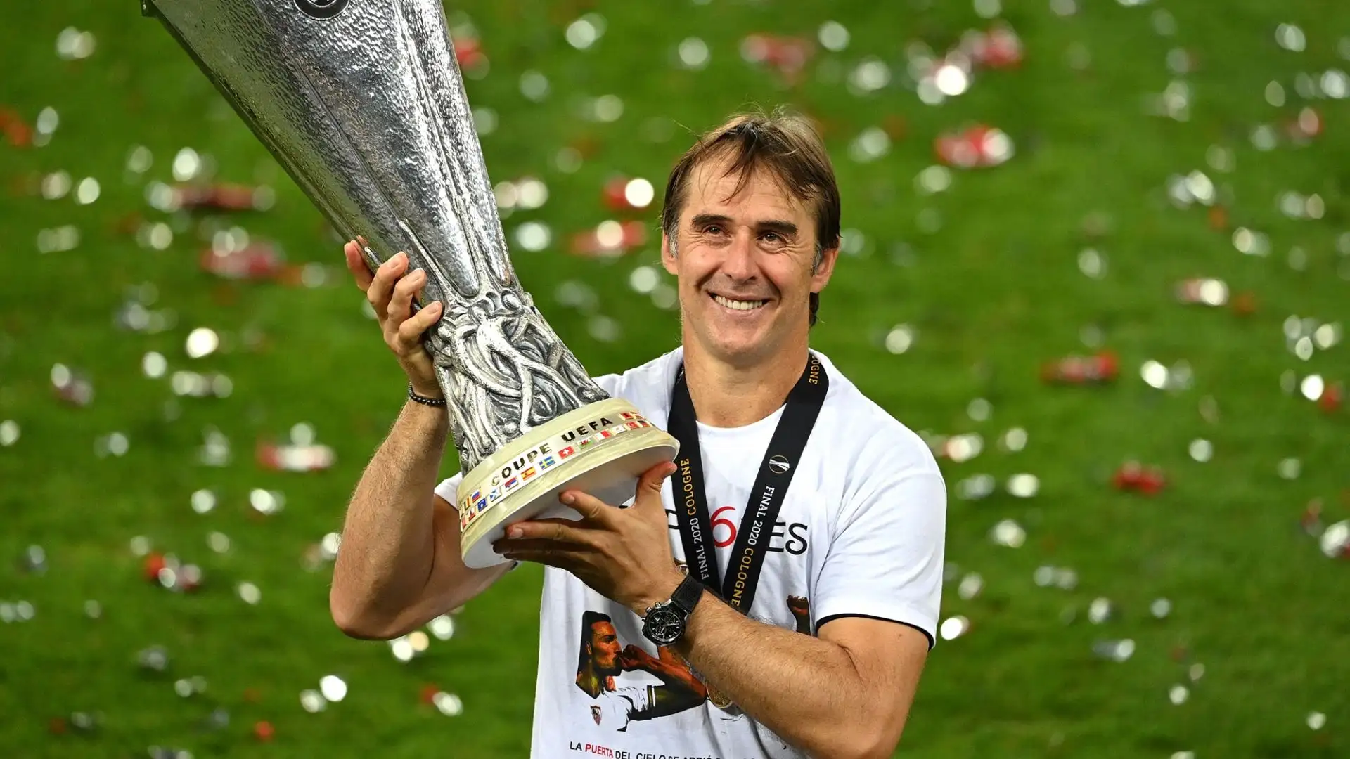 Lopetegui ha vinto una Europa League contro il Siviglia nel 2020, superando in finale proprio l'Inter del tecnico leccese