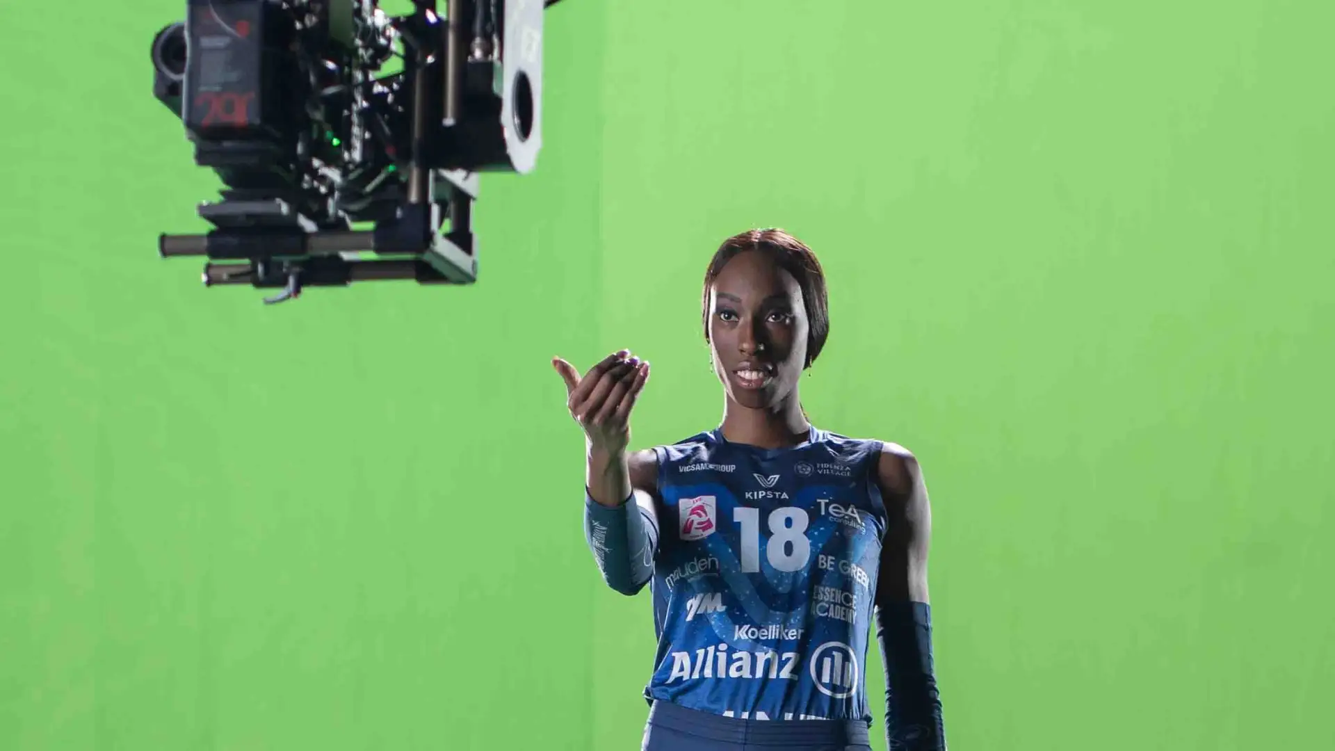 Paola Egonu ha dimostrato di avere un buon feeling con la telecamera. Foto di Carmine Conte.