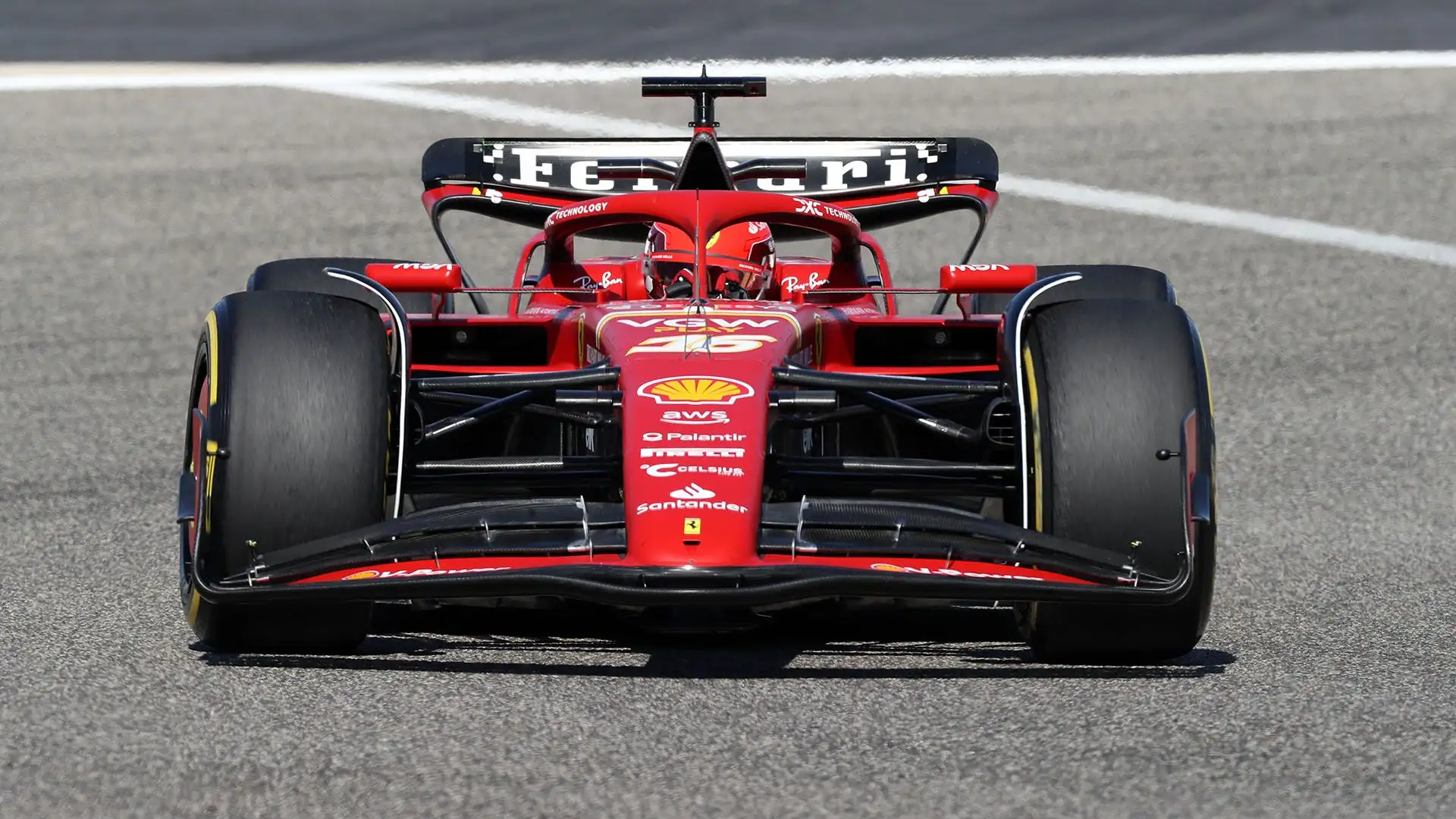 Charles Leclerc della Ferrari