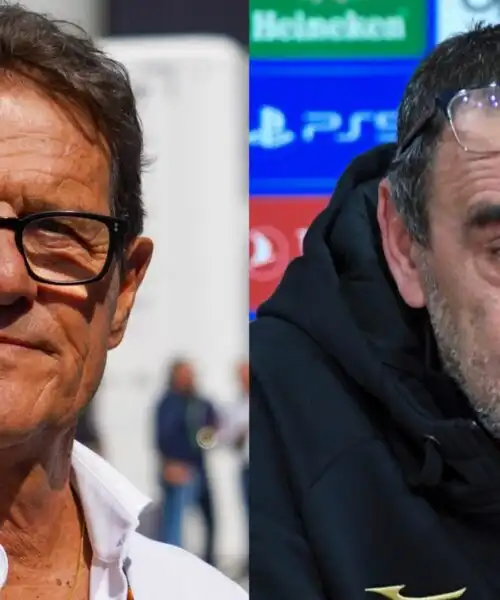 Capello lo demolisce: arriva la risposta di Sarri. Le foto