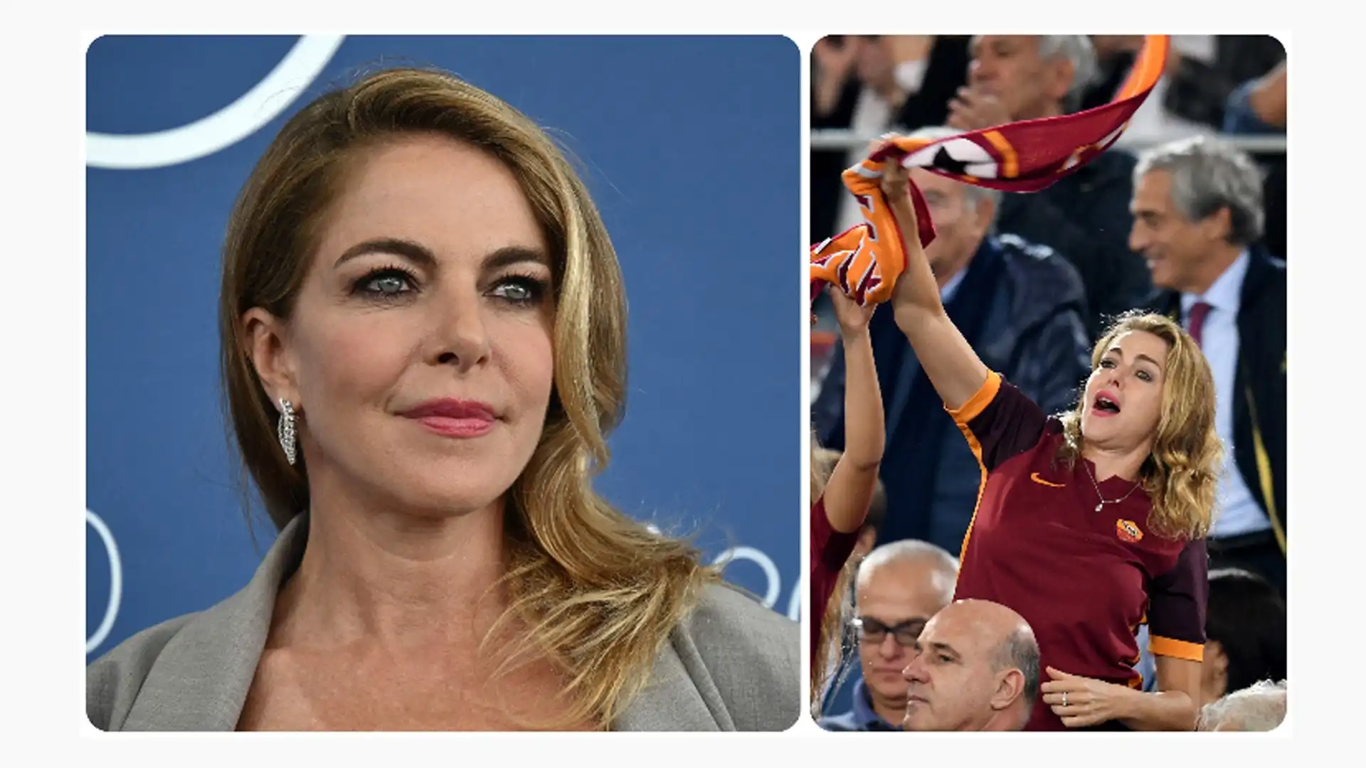 Claudia Gerini non ha mai nascosto la sua fede per i colori giallorossi