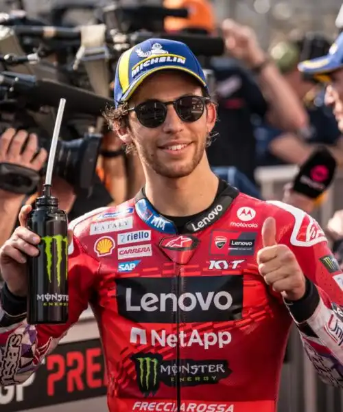 Ducati, Enea Bastianini festeggia il secondo posto in Portogallo