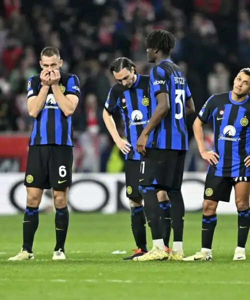 Inter eliminata dalla Champions League tra rabbia e delusione. Foto