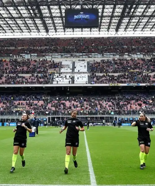Inter-Torino: le tre arbitre fanno la storia ma non mancano le polemiche. Le immagini