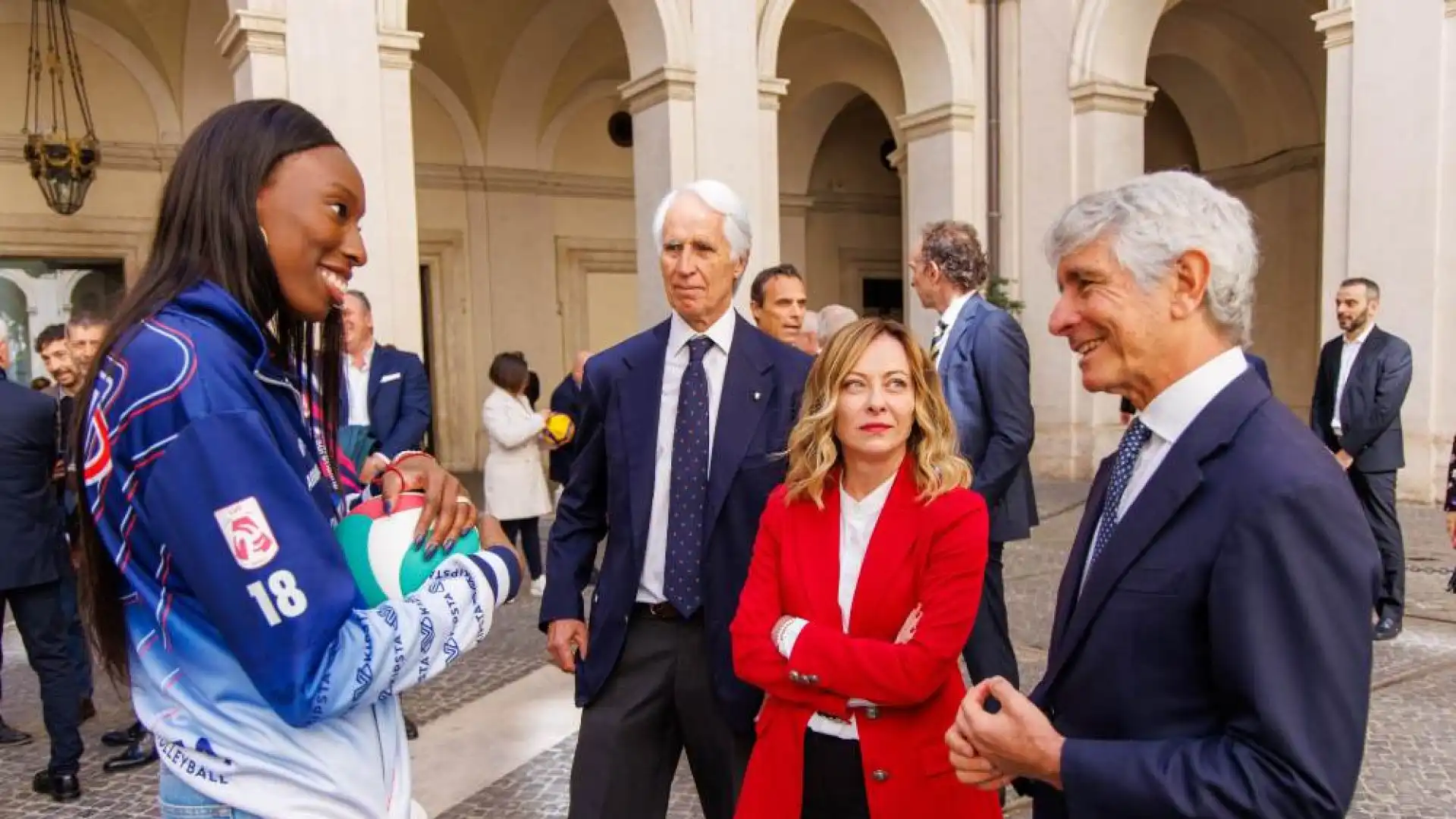 Giornata speciale dedicata alla pallavolo a Palazzo Chigi.