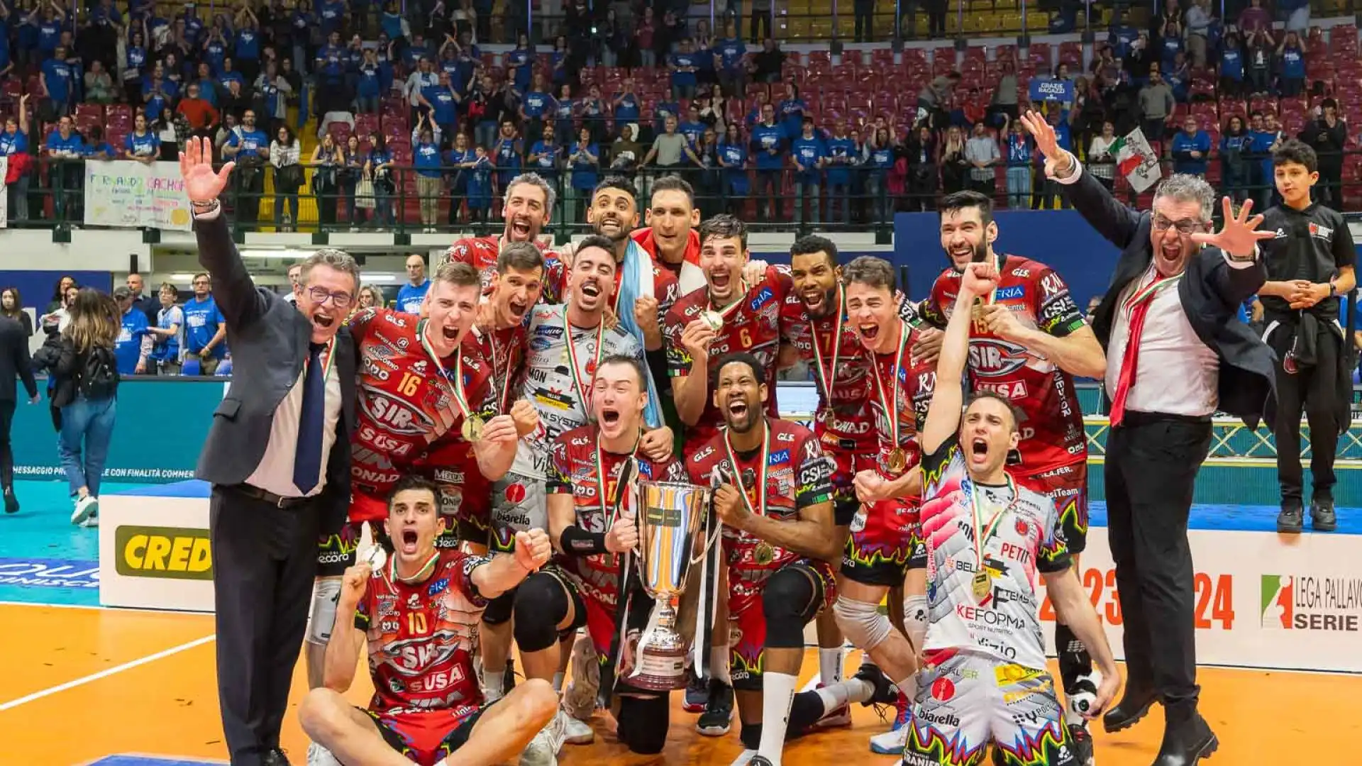La Sir Susa Vim Perugia si è laureata campione d'Italia.