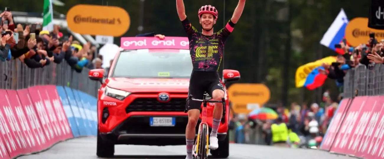 Giro d’Italia: Georg Steinhauser trionfa a Passo Brocon, Tadej Pogacar allunga in classifica