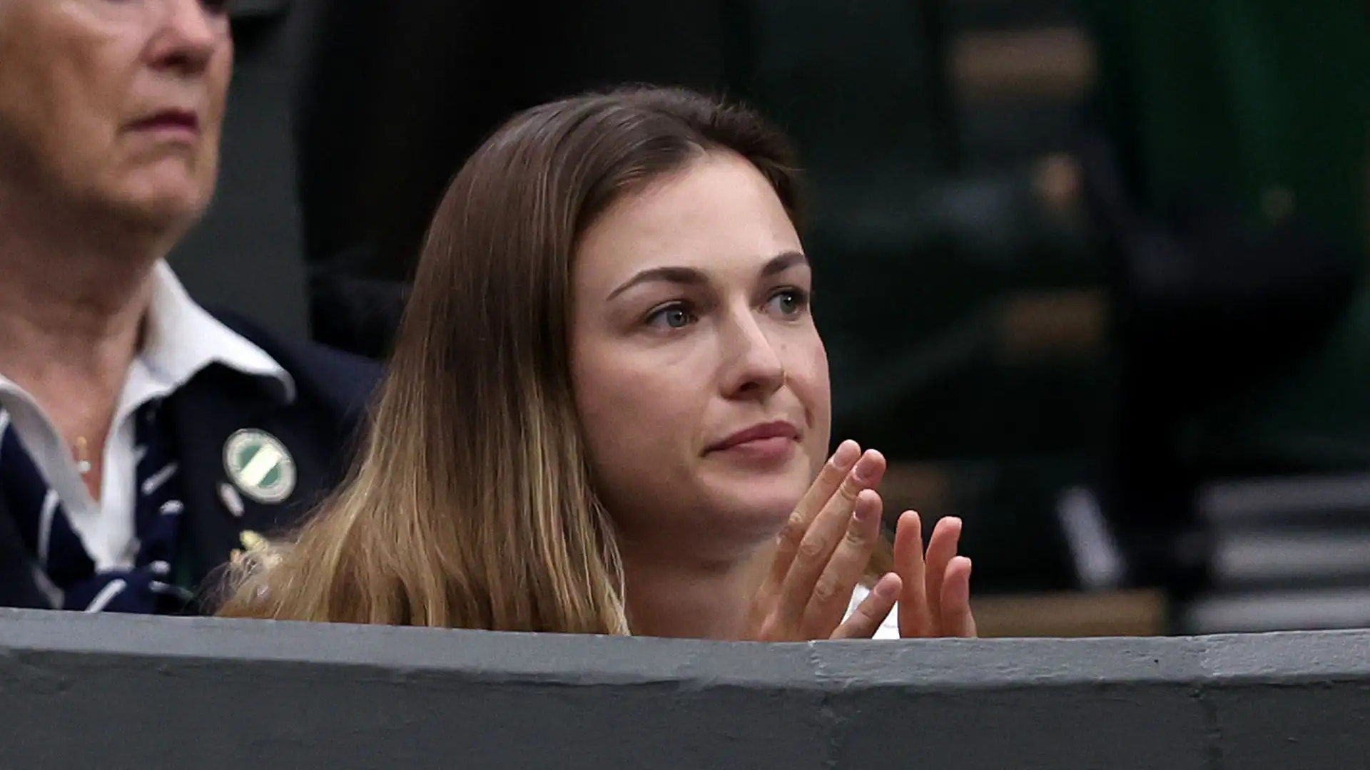 Sugli spalti anche Anna Kalinskaya 