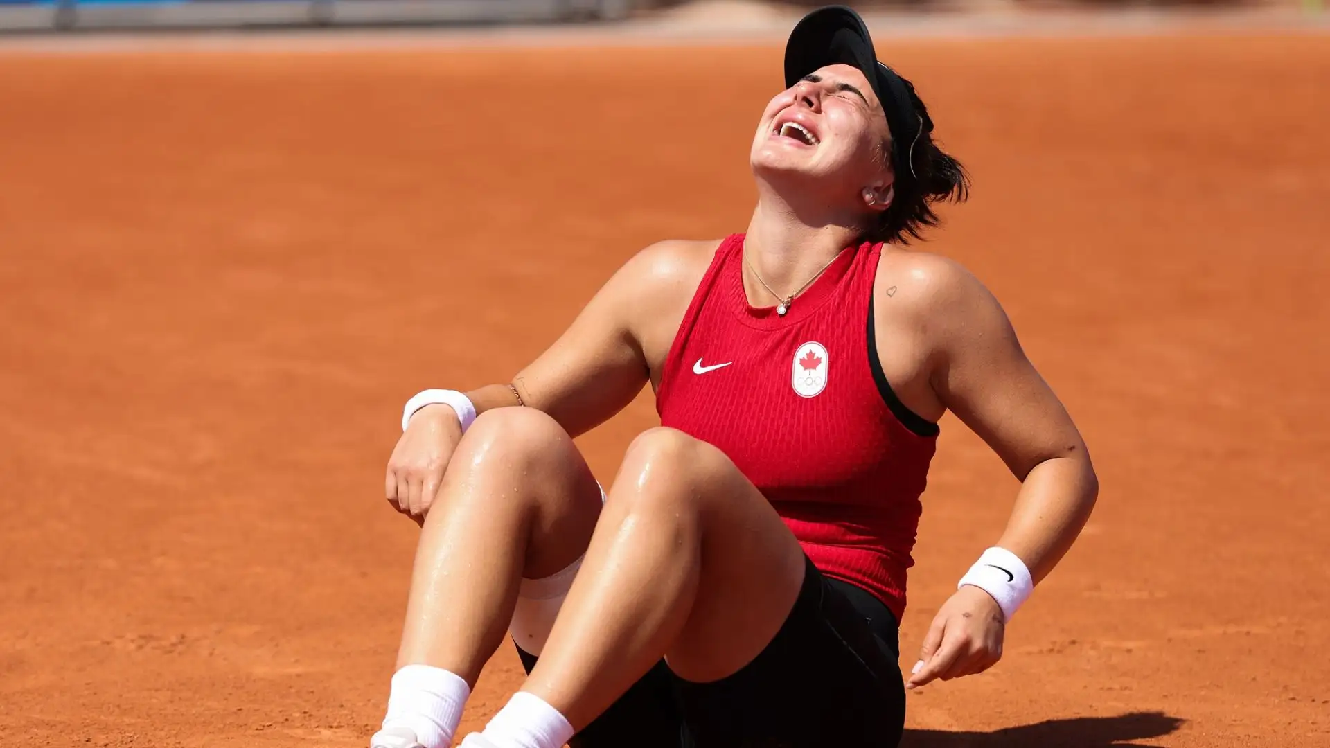 Bianca Andreescu è scoppiata in lacrime in campo